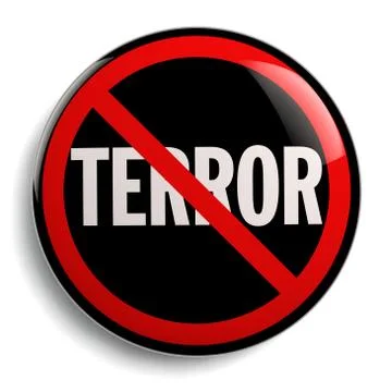 Stop Terror Sign Stock Illustration