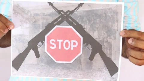 Stop Terrorism Stop war Stock Footage 159698840