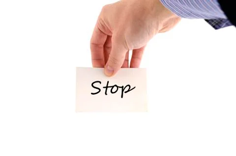 Stop text concept Stock Photos