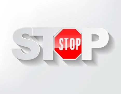 Stop text Illustrazione stock