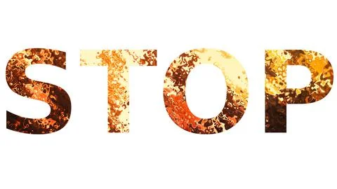 STOP text image - Typography stock design word image Stock Illustration