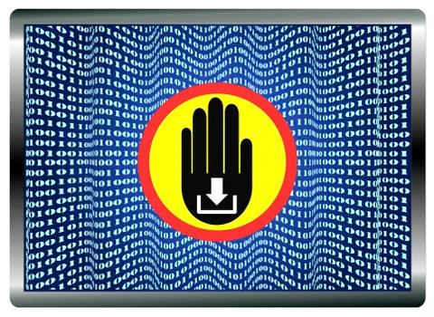 Stop Theft of Data Illustrazione stock