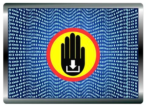 Stop Theft of Data Stock Illustration
