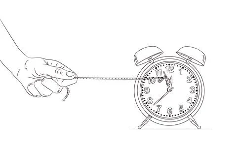Stop Time concept. Stoping the time in vector illustration. Stockillustratie