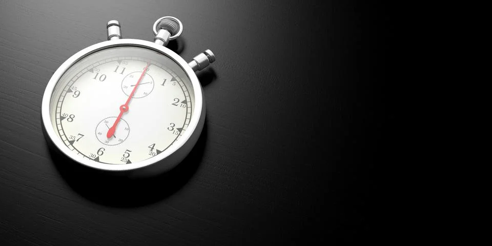 Stop time concept. Stopwatch, timer, analogue isolated on white background, c Stock Illustration