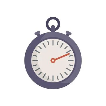Stop timer icon flat vector. Stopwatch time Stock Illustration