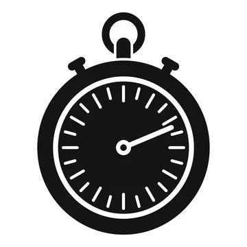 Stop timer icon simple . Stopwatch time Illustrazione stock