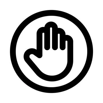 Stop traffic sign. Editable line icon. Professional and modern outline icon.. Stock-Illustration