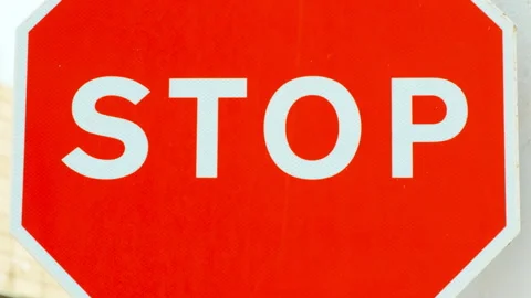 STOP Traffic Sign Stock Footage 265978357