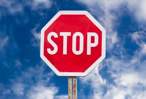 Stop traffic sign Stock Photos