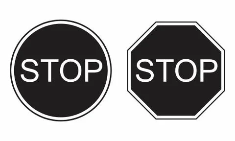 Stop traffic signs Stock Illustration