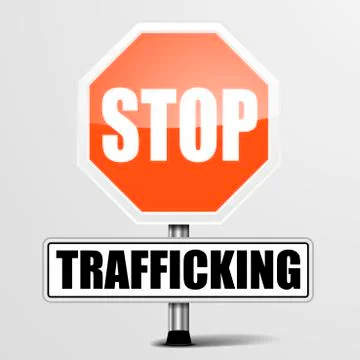 Stop Trafficking Stock Illustration