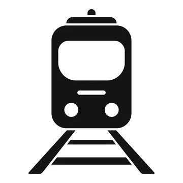 Stop train icon simple vector. Railway platform Stock Illustration