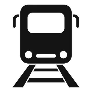 Stop train icon simple vector. Metro block Stock Illustration
