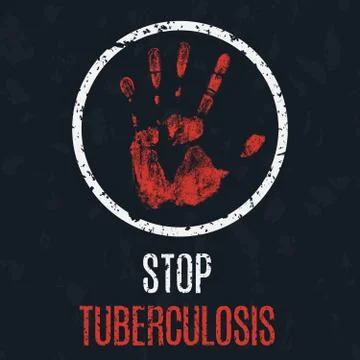 Stop Tuberculosis poster Ilustração Stock