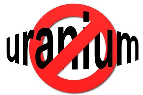 Stop uranium sign in red Stock Illustration