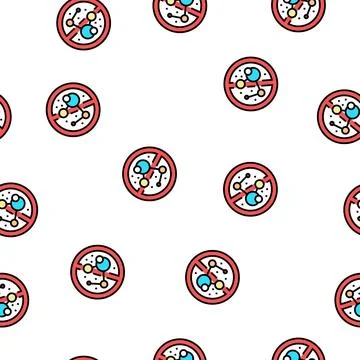 Stop use bacterial soap vector seamless pattern イラスト素材