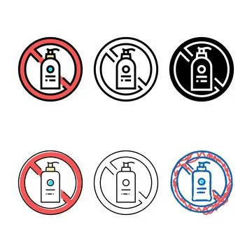 Stop using liquid soap color diversity icon vector Stock Illustration