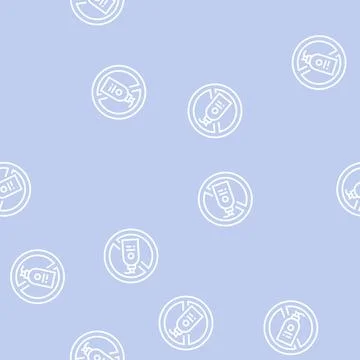 Stop using liquid soap line seamless pattern Stock Illustration