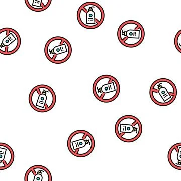 Stop using liquid soap vector seamless pattern Illustrazione stock