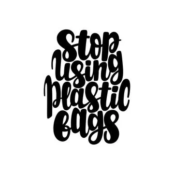 Stop Using Plastic Bags Иллюстрация
