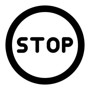 Stop Vector Icon Design Illustration Stock Illustration