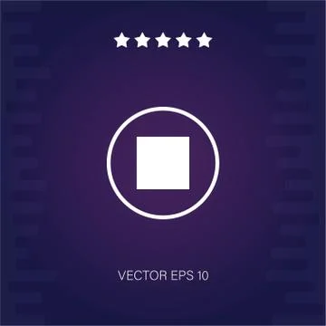 Stop vector icon Stock Illustration