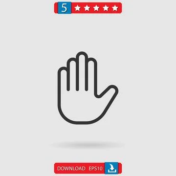 Stop vector icon Stock Illustration