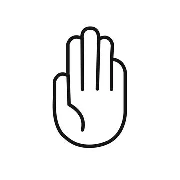 Stop violence icon linear graphics set vector Stock Illustration