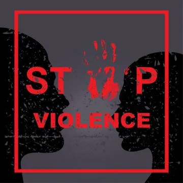 Stop violence sing Stock Illustration