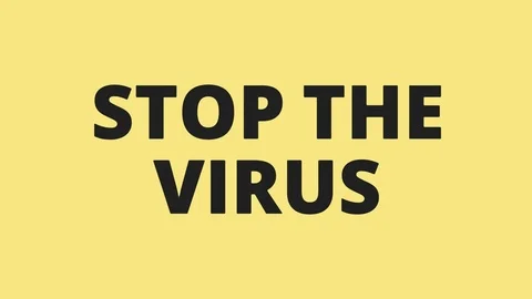 Stop the virus with animated text effect Stock Footage 119664834