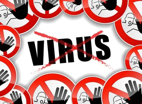 Stop virus problems Stock Illustration
