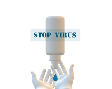 Stop virus sign Stock Illustration
