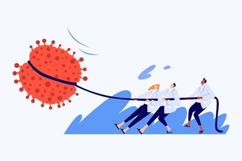 Stop Virus Spreading Illustration Illustrazione stock