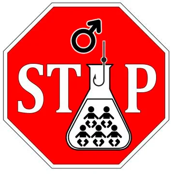Stop In Vitro Gender Selection Illustrazione stock