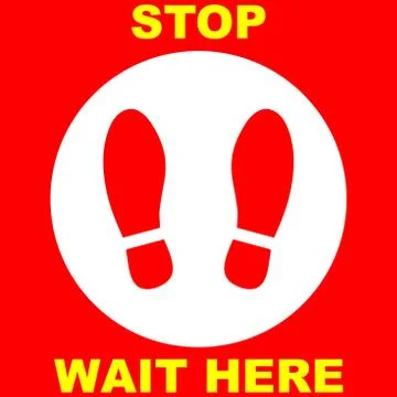 Stop, wait here! Stock Illustration