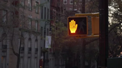Stop walk sign Stock Footage 56869435
