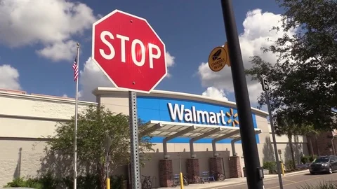 "Stop Walmart" in Sarasota, Florida - multiple variations Stock Footage 81267541