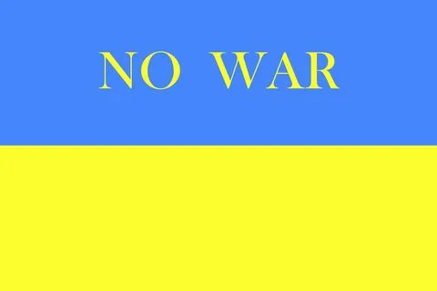 Stop war and No war concept in honor of Ukraine Stock Illustration