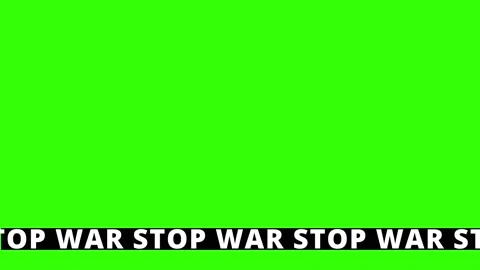 Stop war black and white text loop seamless animation 4k background. No war bann Stock Footage 171059073