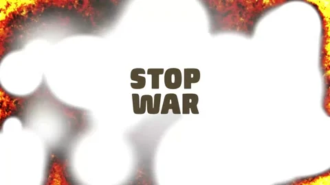 Stop War Burning Paper Animation background Stock Footage 273595217