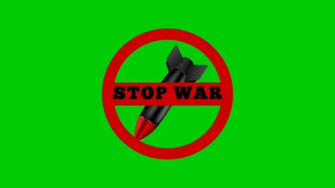 Stop war Green Screen Animation background Stock video Footage Vidéo 308985635