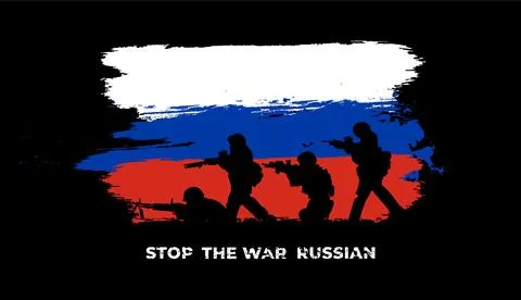 Stop the war Russian in Ukraine Stock Illustration