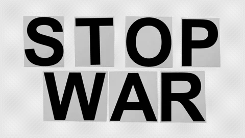 Stop War Stop Motion Titles On Alpha Pack Of 2 Vidéo 288094124