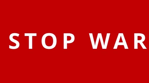 Stop war text on red background. Stock Footage 170950110