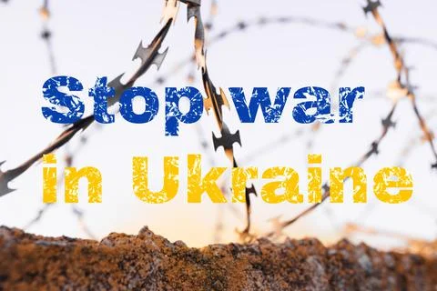 Stop the war in Ukraine Stock Illustration