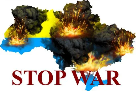 Stop war in Ukraine Stock Illustration