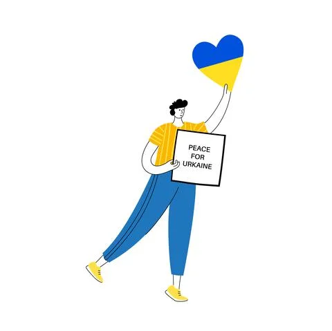 Stop war in Ukraine Stock Illustration