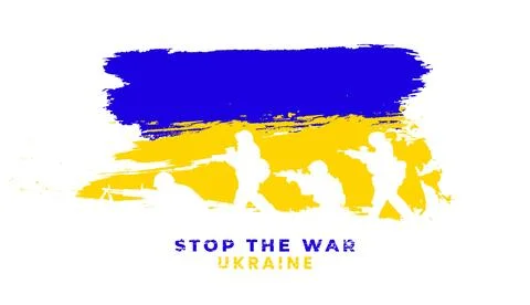 Stop the war in Ukraine Illustrazione stock