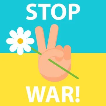 Stop War. Ukraine. Peace. Stock Illustration